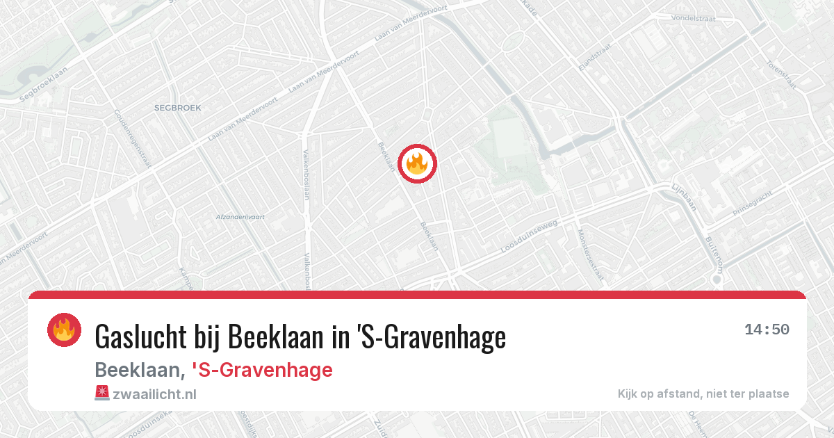 Gaslucht bij Beeklaan in 'S-Gravenhage — 6 mrt 2026