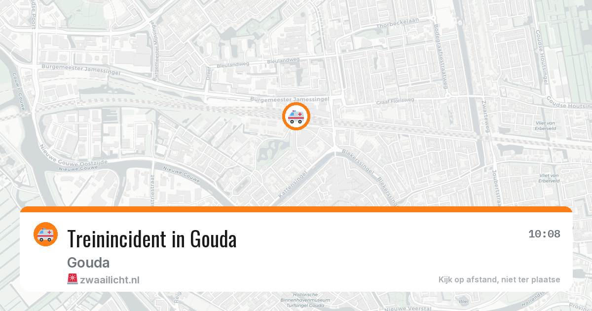 Treinincident in Gouda — 12 aug 2026