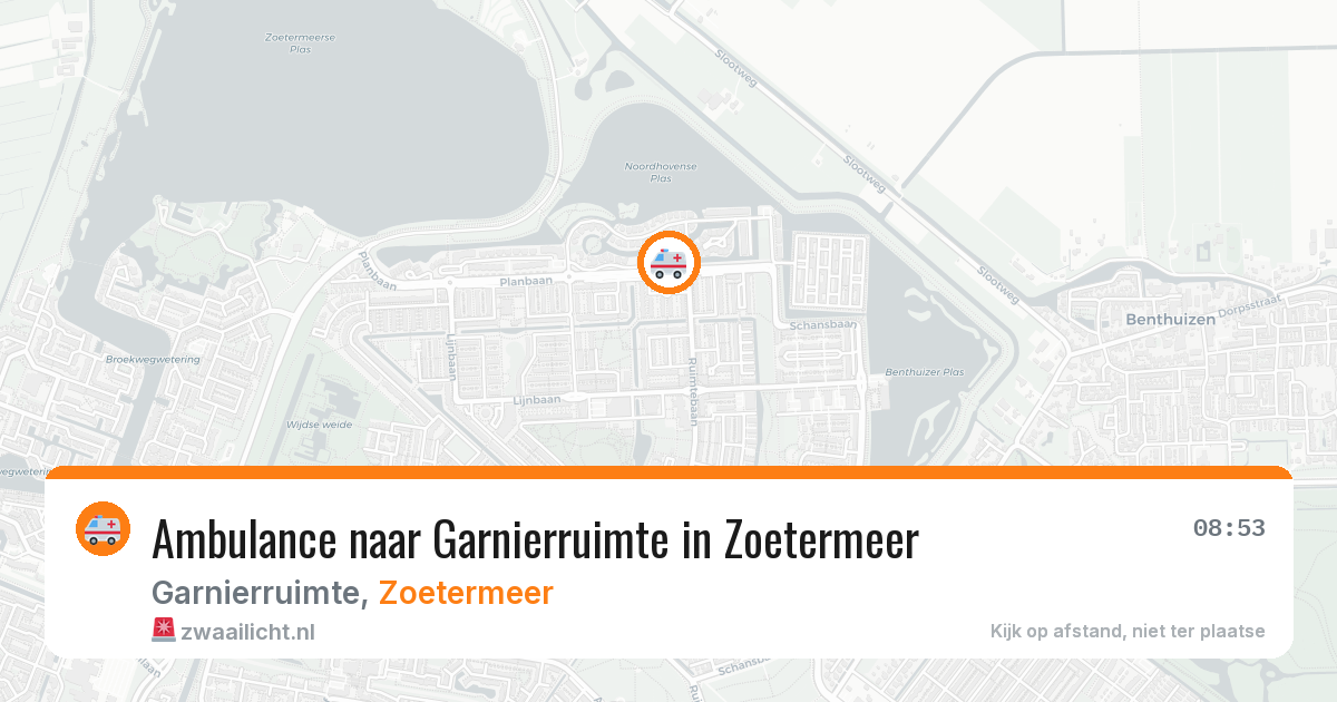 Ambulance naar Garnierruimte in Zoetermeer — 3 aug 2026