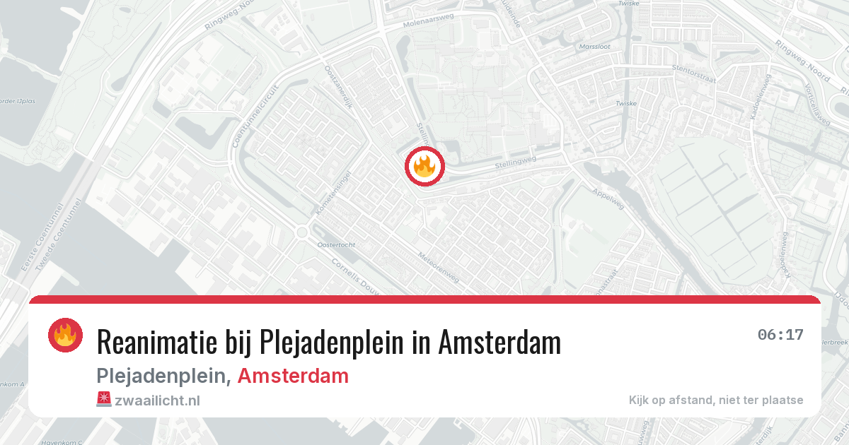 Reanimatie bij Plejadenplein in Amsterdam — 15 mrt 2026