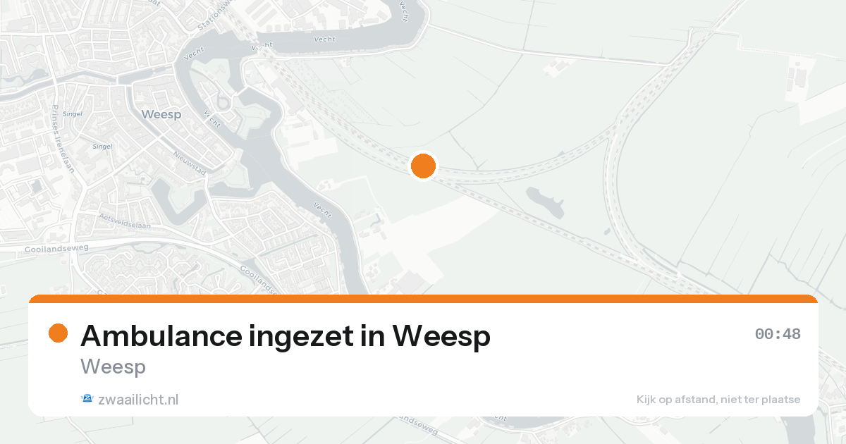 Ambulance ingezet in Weesp — 21 aug 2026