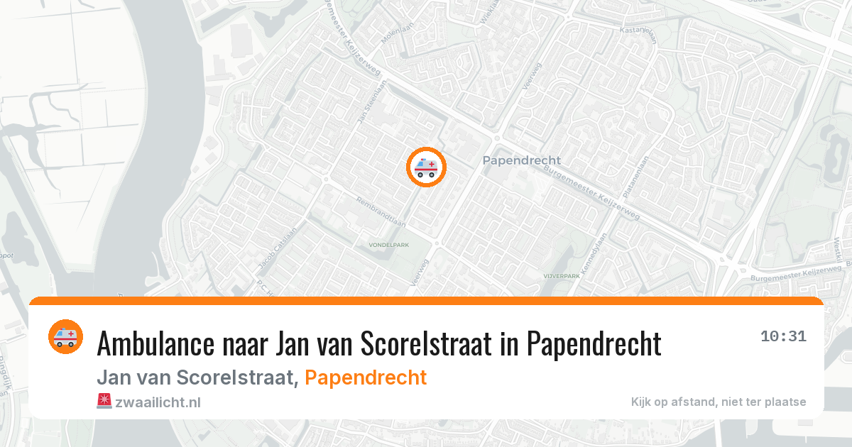 Ambulance naar Jan van Scorelstraat in Papendrecht — 24 jul 2026