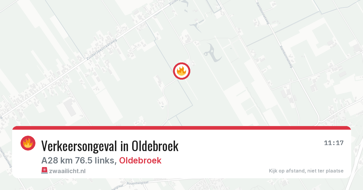 Verkeersongeval in Oldebroek — 25 apr 2026