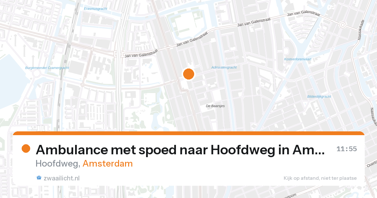 Ambulance met spoed naar Hoofdweg in Amsterdam — 26 aug 2026