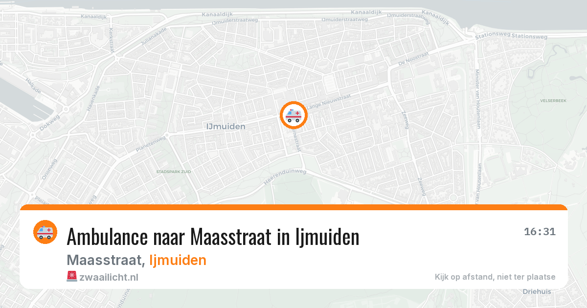Ambulance naar Maasstraat in Ijmuiden — 7 aug 2026