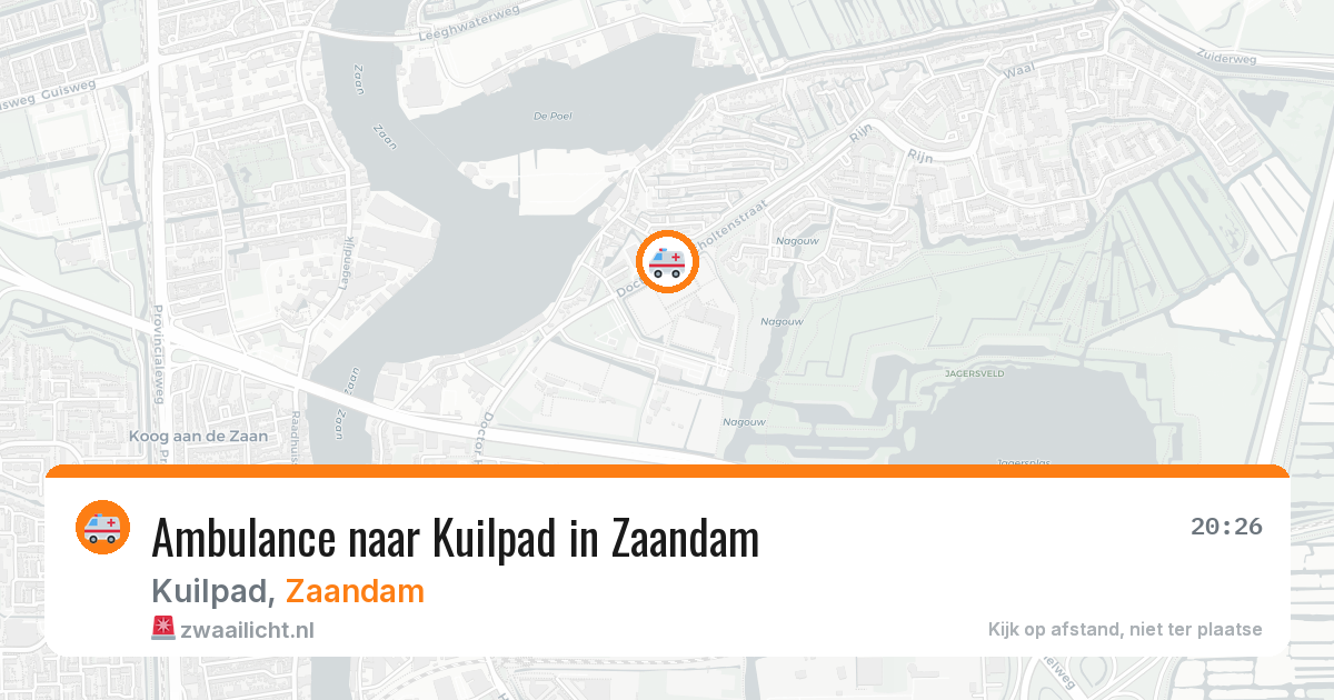Ambulance naar Kuilpad in Zaandam — 3 aug 2026