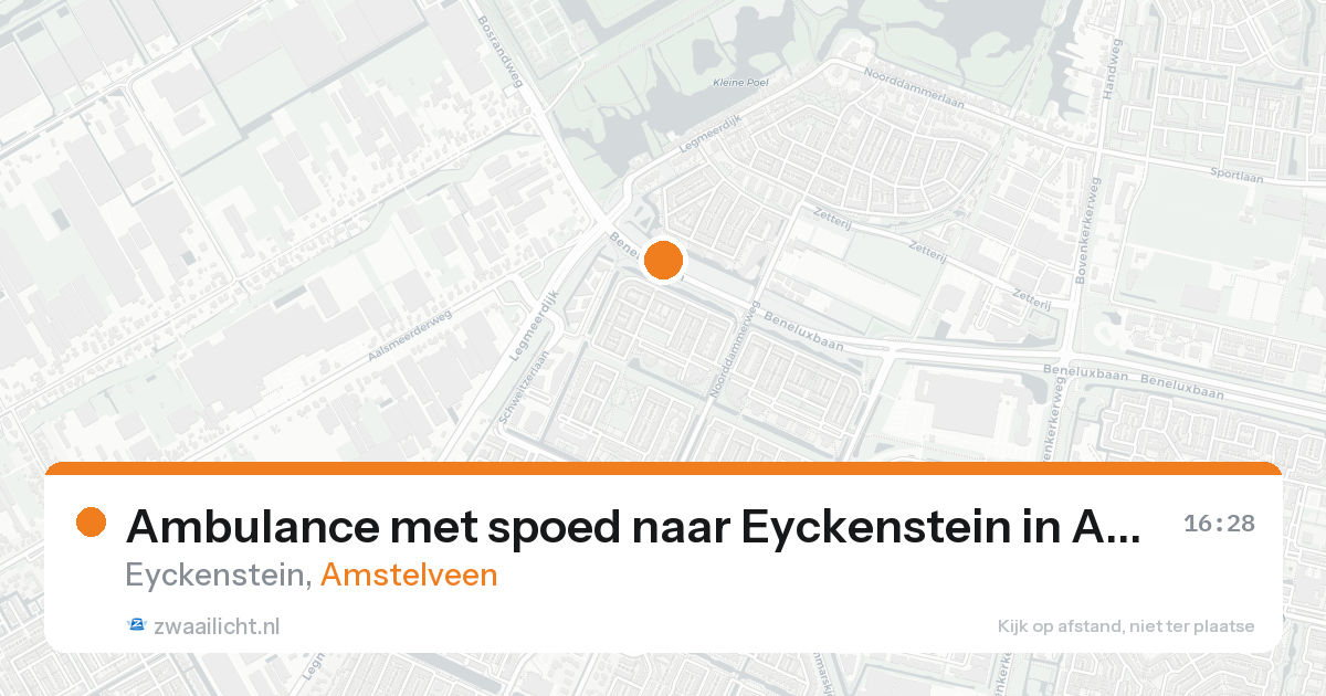 Ambulance met spoed naar Eyckenstein in Amstelveen — 21 aug 2026