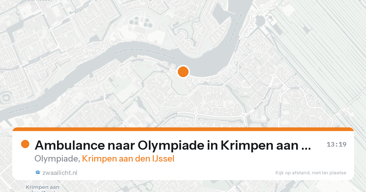 Ambulance naar Olympiade in Krimpen aan den IJssel — 13 jul 2026