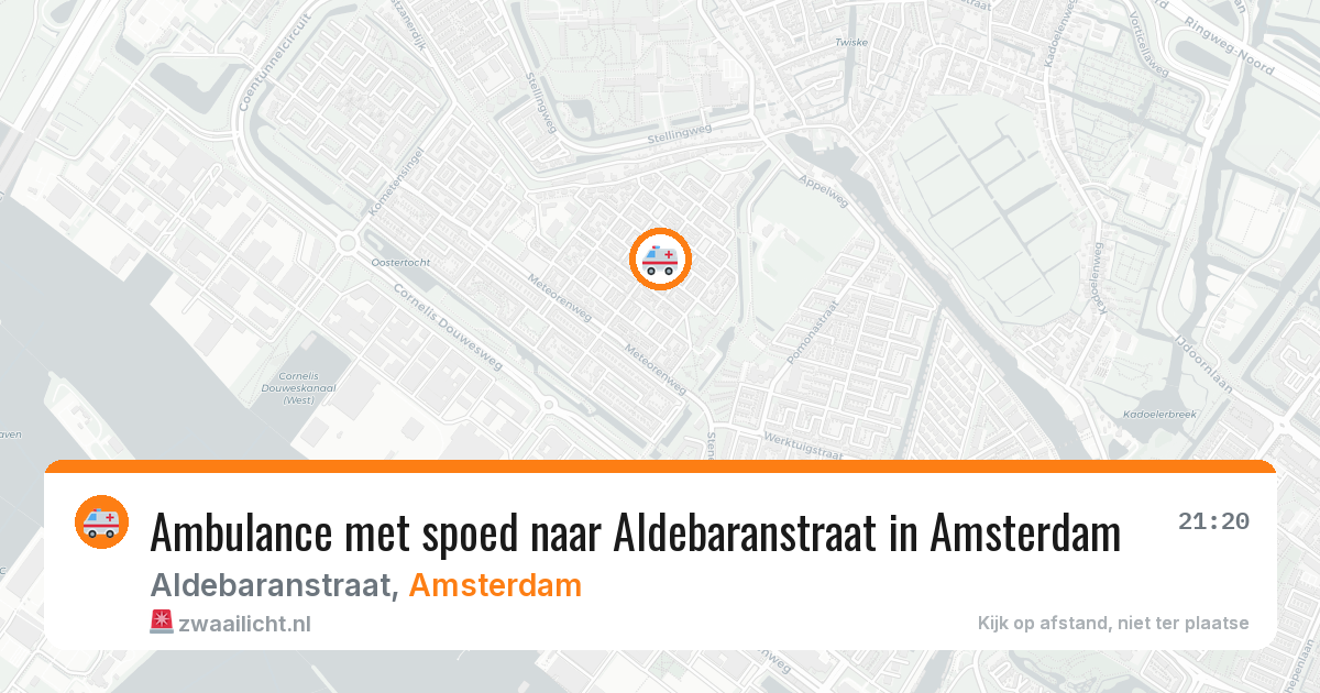 Ambulance met spoed naar Aldebaranstraat in Amsterdam — 20 mei 2026