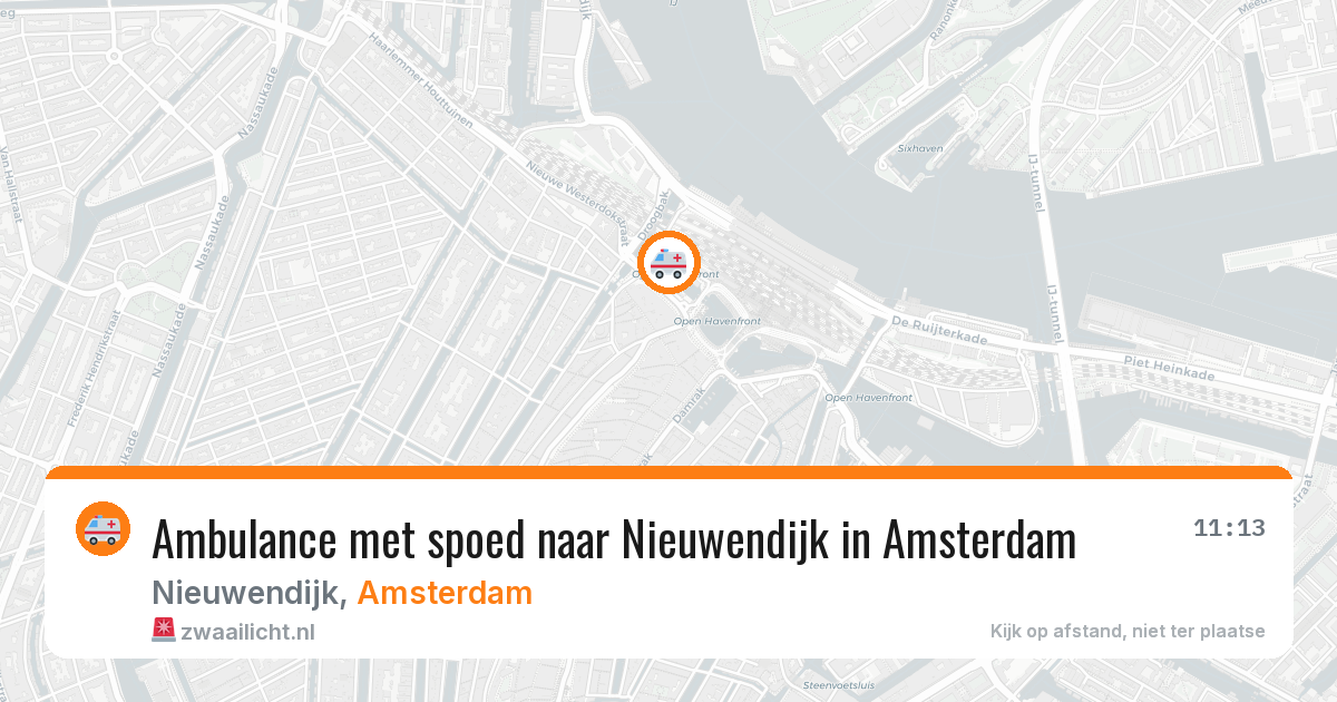 Ambulance met spoed naar Nieuwendijk in Amsterdam — 12 apr 2026