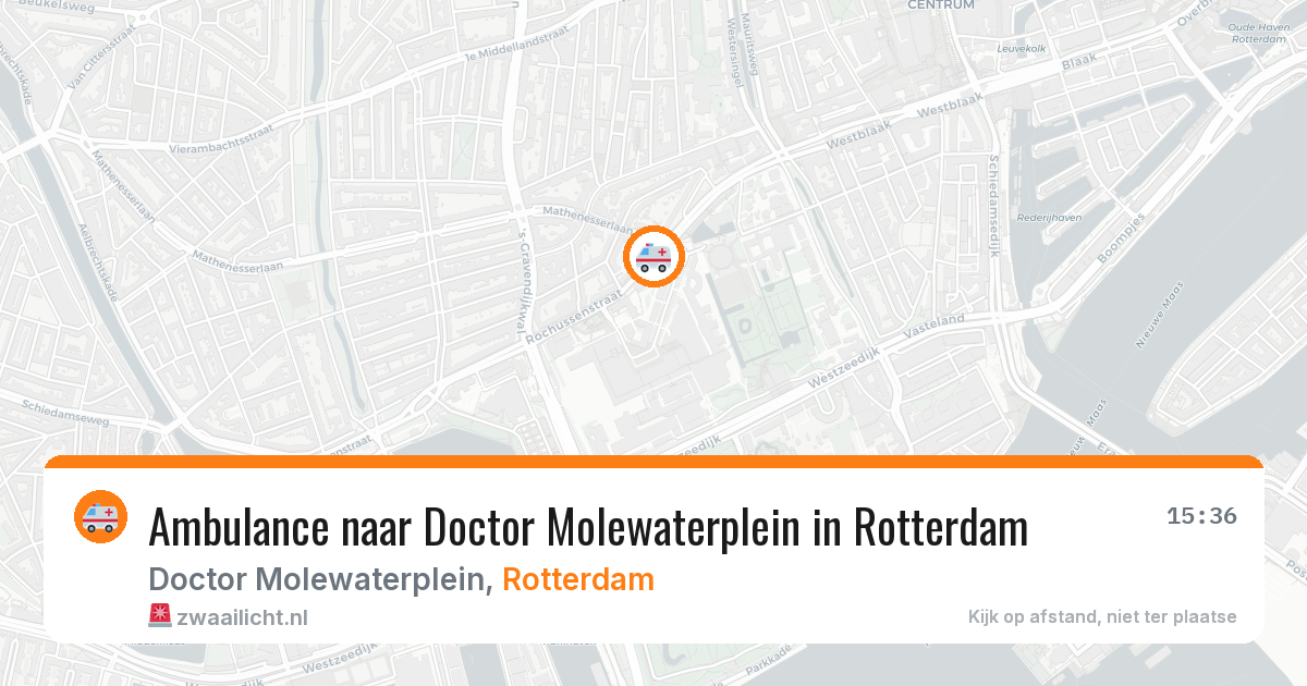 Ambulance naar Doctor Molewaterplein in Rotterdam — 20 jul 2026