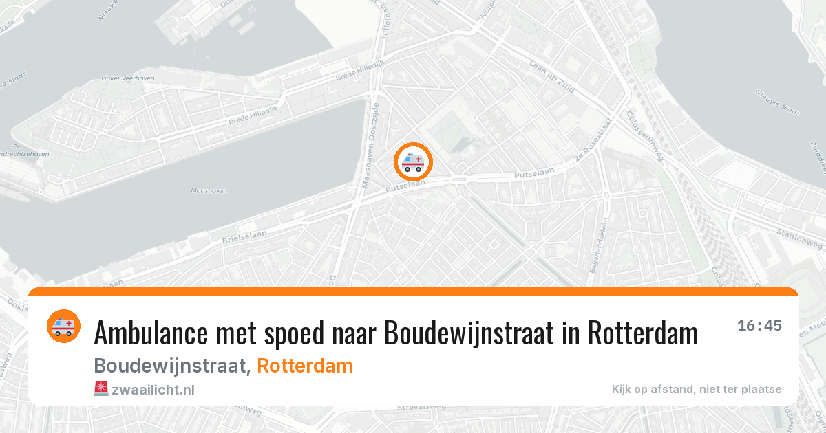 Ambulance met spoed naar Boudewijnstraat in Rotterdam — 22 apr 2026