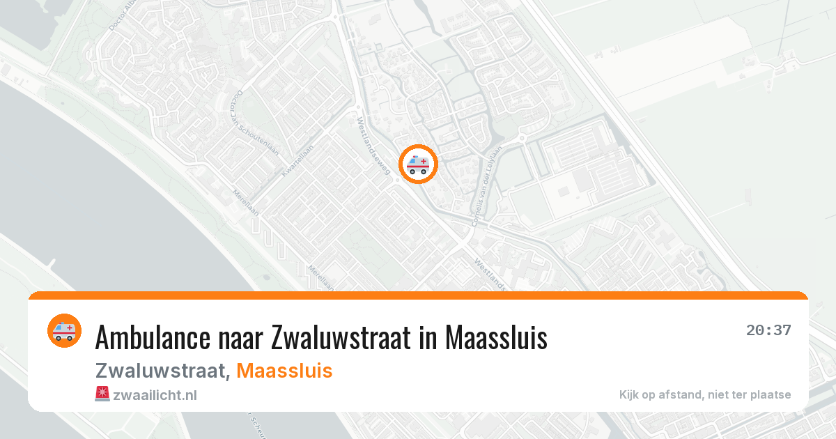 Ambulance naar Zwaluwstraat in Maassluis — 19 jul 2026