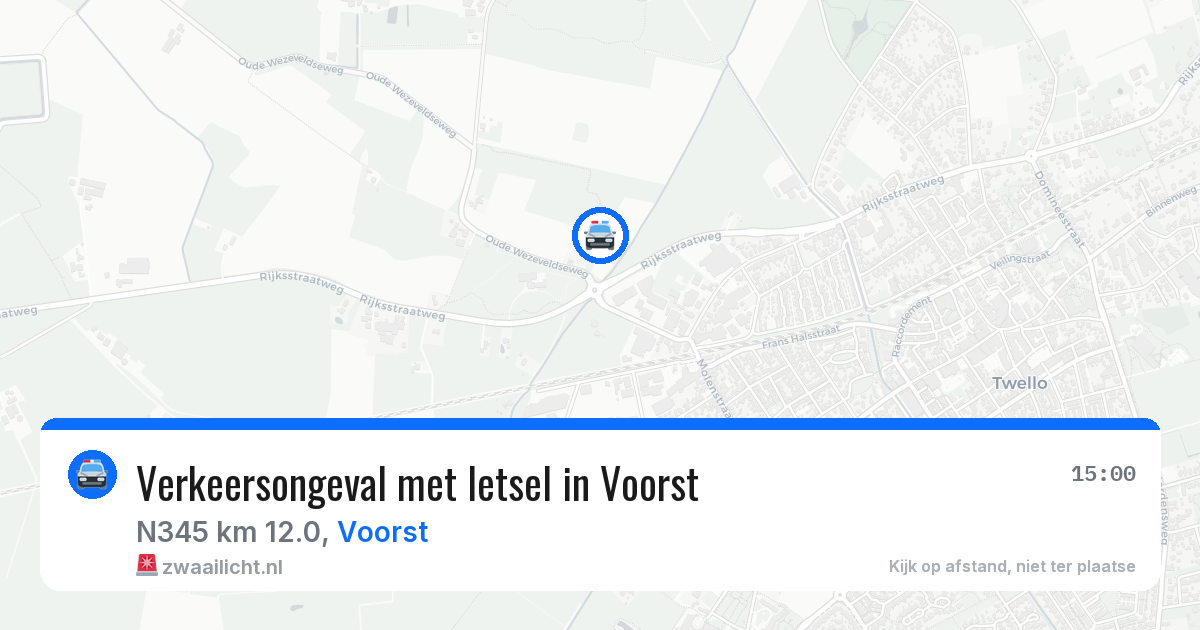 Verkeersongeval met letsel in Voorst — 22 apr 2026