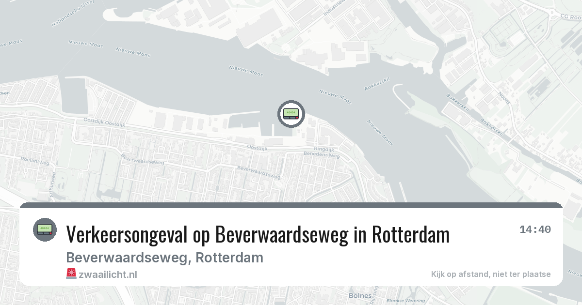 Verkeersongeval op Beverwaardseweg in Rotterdam — 10 mrt 2026
