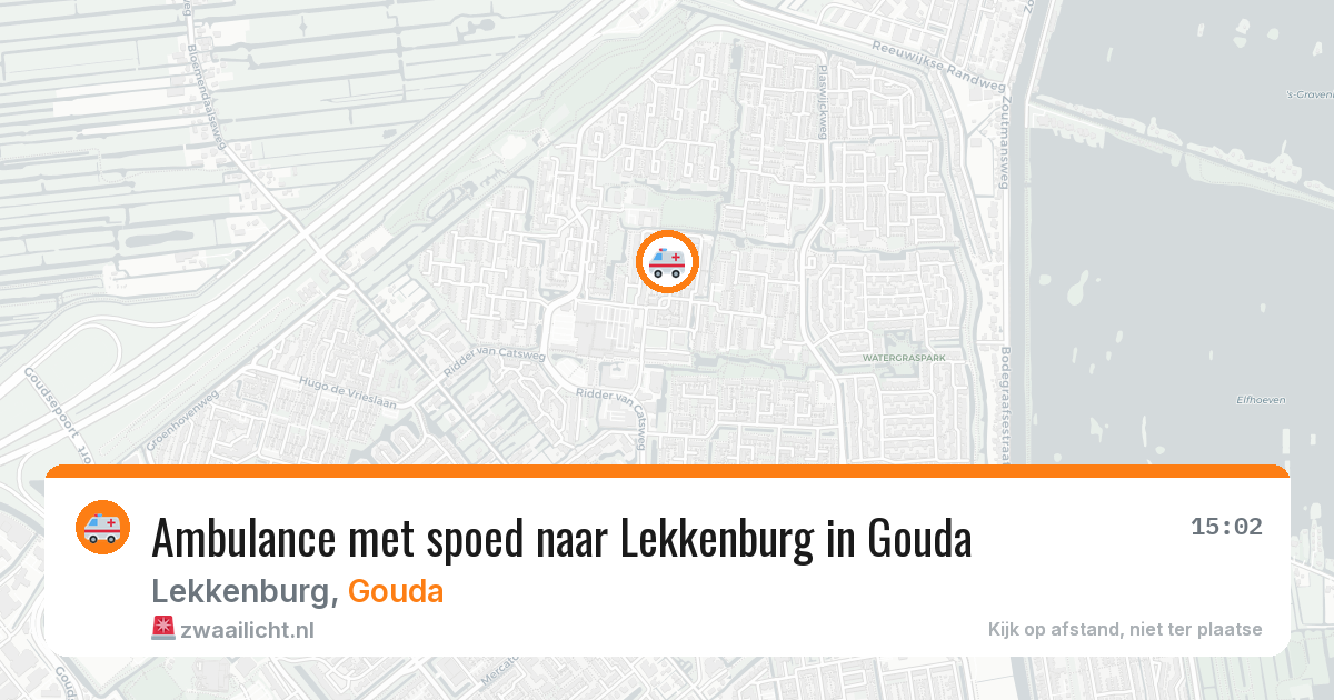 Ambulance met spoed naar Lekkenburg in Gouda — 31 mrt 2026