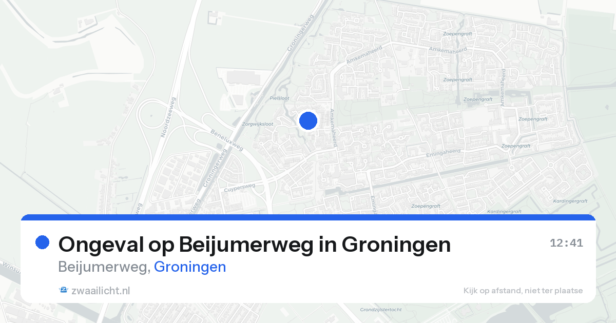 Ongeval op Beijumerweg in Groningen — 14 aug 2026