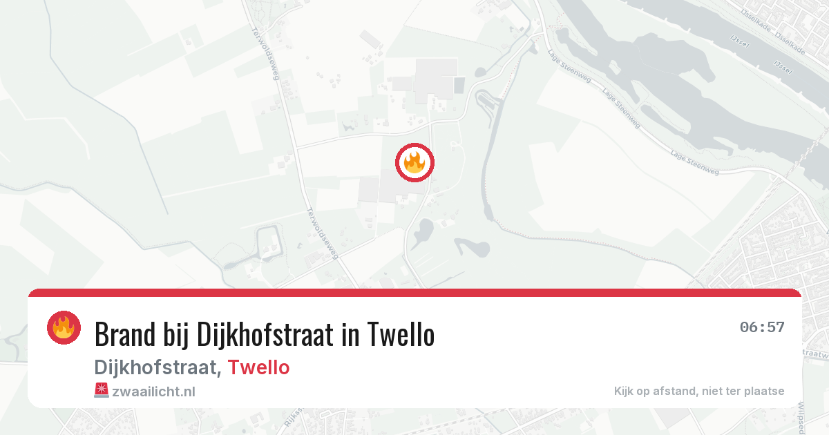Brand bij Dijkhofstraat in Twello — 31 jul 2026