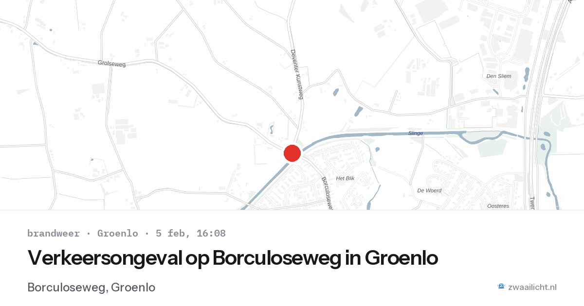 Verkeersongeval op Borculoseweg in Groenlo — 5 feb 2026