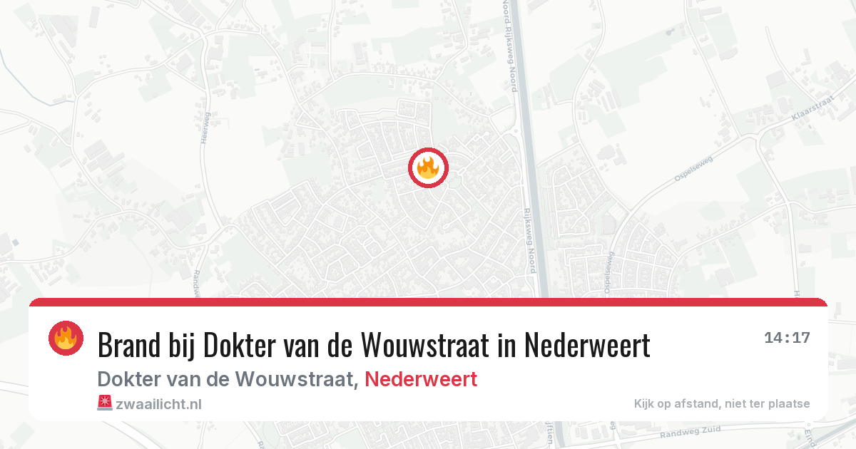 Brand bij Dokter van de Wouwstraat in Nederweert — 6 mei 2026