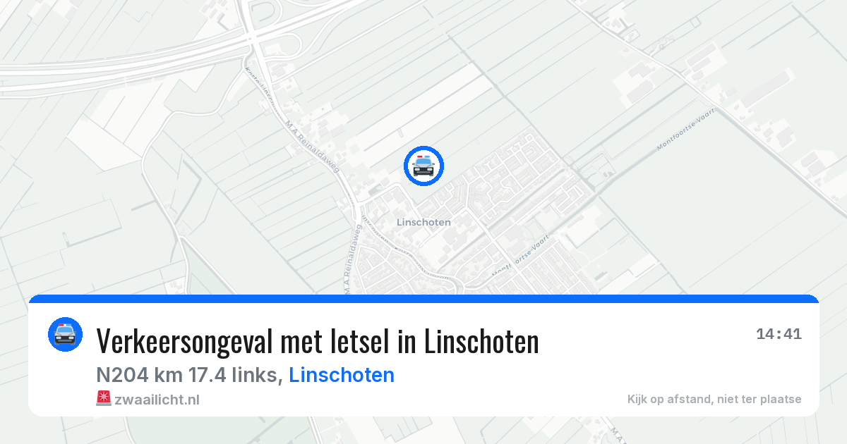 Verkeersongeval met letsel in Linschoten — 17 jul 2026