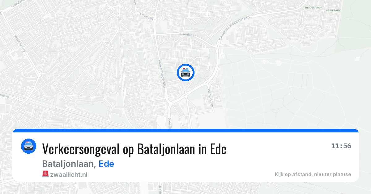 Verkeersongeval op Bataljonlaan in Ede — 17 apr 2026