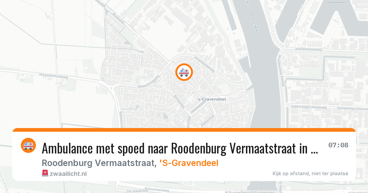 Ambulance met spoed naar Roodenburg Vermaatstraat in 'S-Gravendeel — 3 feb 2026