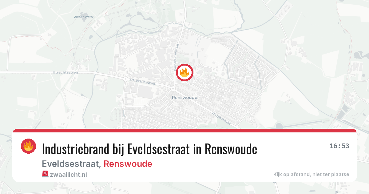 Industriebrand bij Eveldsestraat in Renswoude — 1 jul 2026