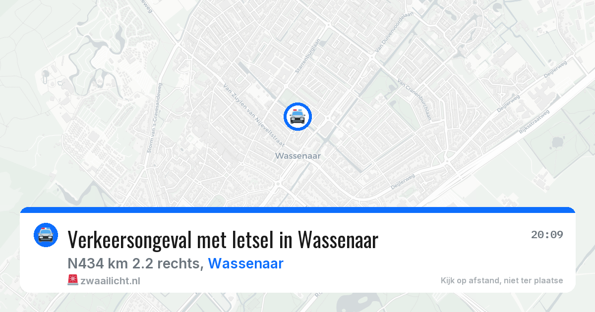Verkeersongeval met letsel in Wassenaar — 19 mei 2026