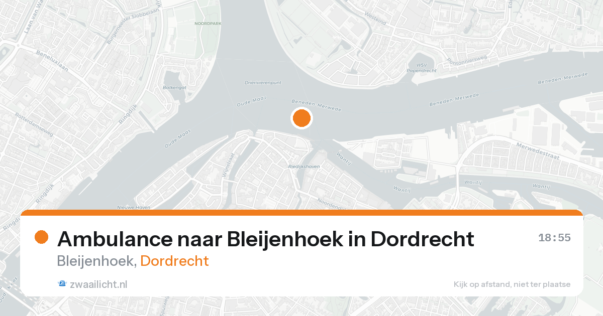 Ambulance naar Bleijenhoek in Dordrecht — 21 aug 2026