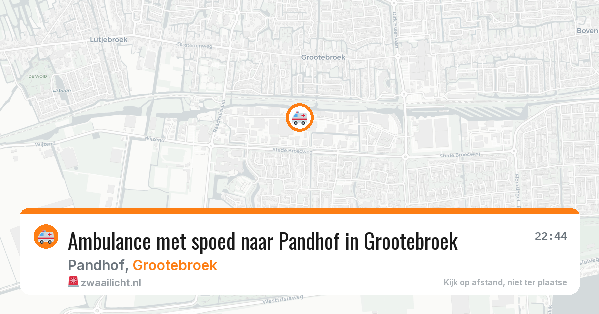 Ambulance met spoed naar Pandhof in Grootebroek — 3 jul 2026