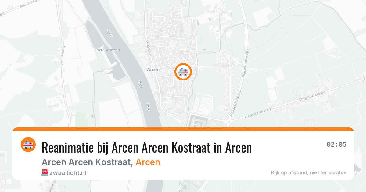 Reanimatie bij Arcen Arcen Kostraat in Arcen — 28 mrt 2026