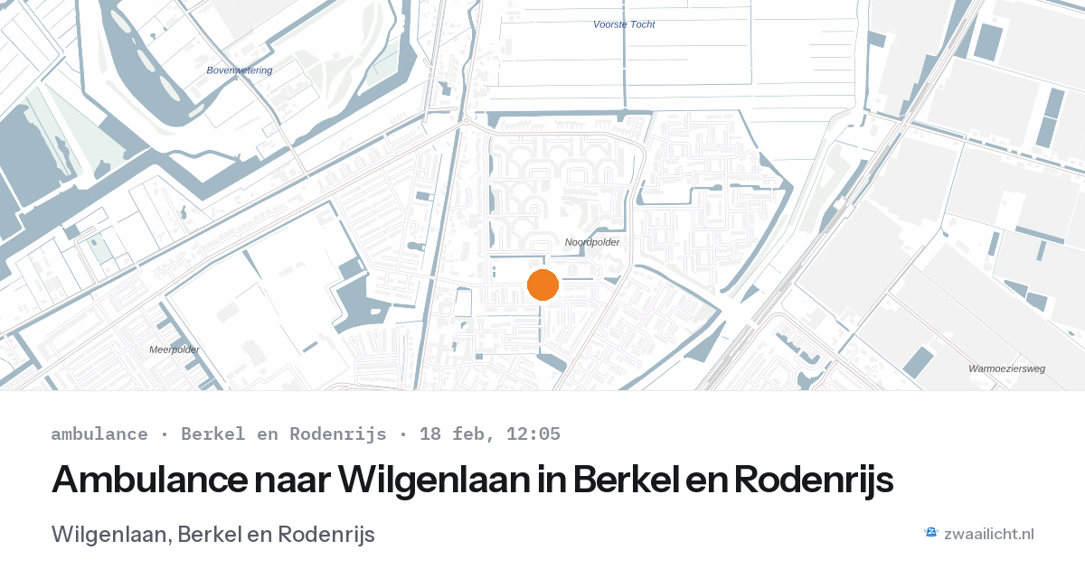 Ambulance naar Wilgenlaan in Berkel en Rodenrijs — 18 feb 2026