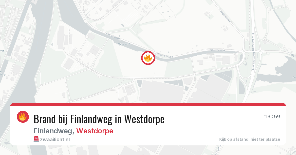 Brand bij Finlandweg in Westdorpe — 13 aug 2026
