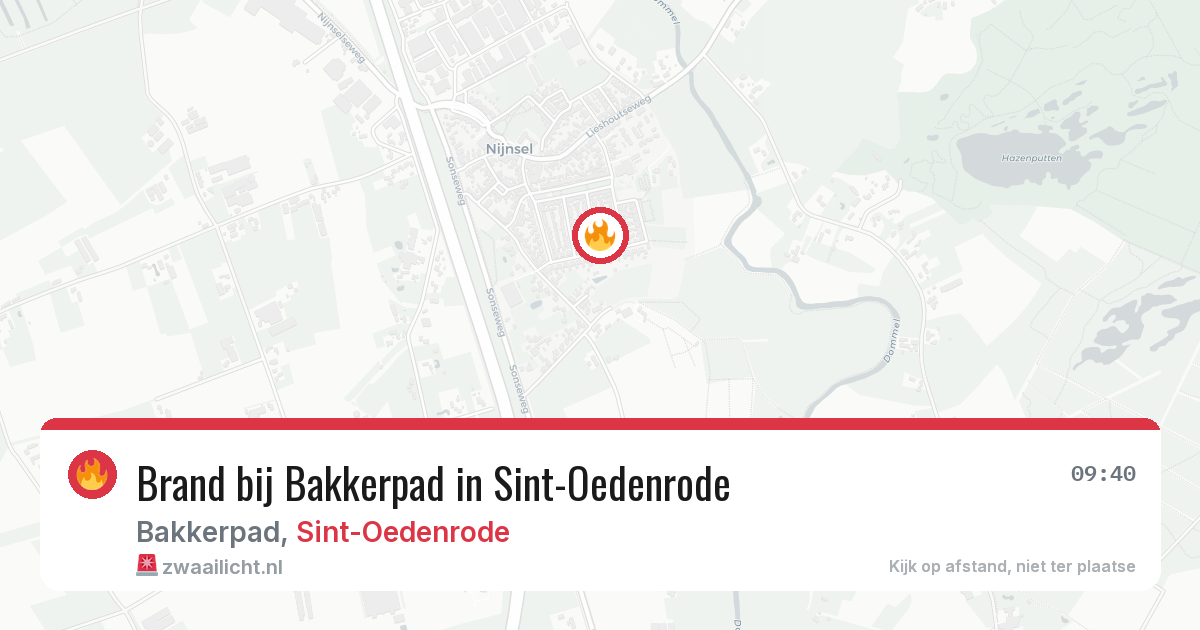 Brand bij Bakkerpad in Sint-Oedenrode — 31 jul 2026