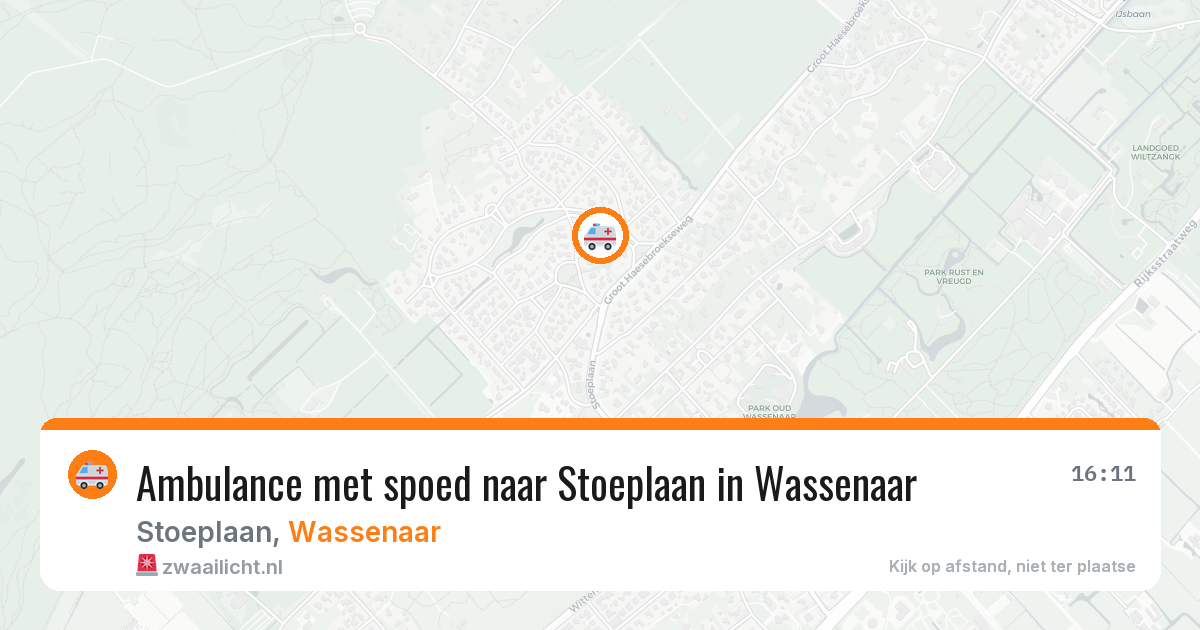 Ambulance met spoed naar Stoeplaan in Wassenaar — 30 jun 2026