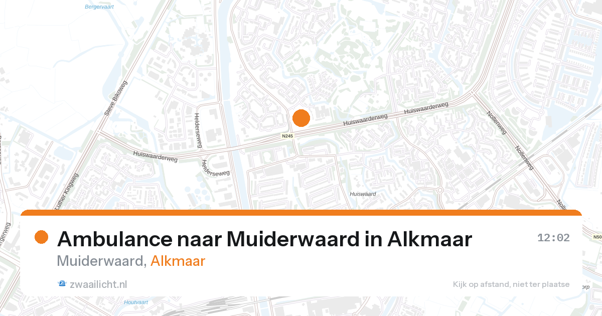 Ambulance naar Muiderwaard in Alkmaar — 28 aug 2026