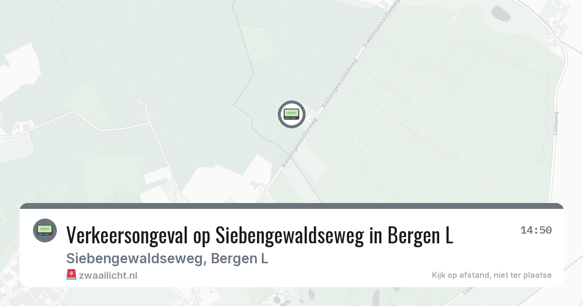 Verkeersongeval op Siebengewaldseweg in Bergen L — 4 jul 2026