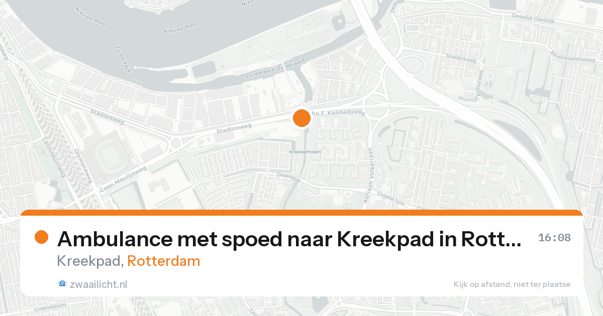 Ambulance met spoed naar Kreekpad in Rotterdam — 15 aug 2026