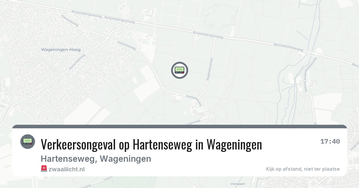 Verkeersongeval op Hartenseweg in Wageningen — 5 aug 2026