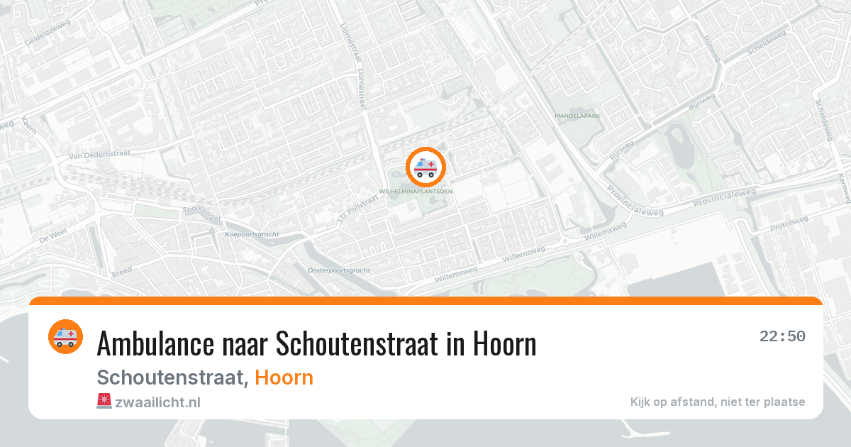 Ambulance naar Schoutenstraat in Hoorn — 9 jul 2026