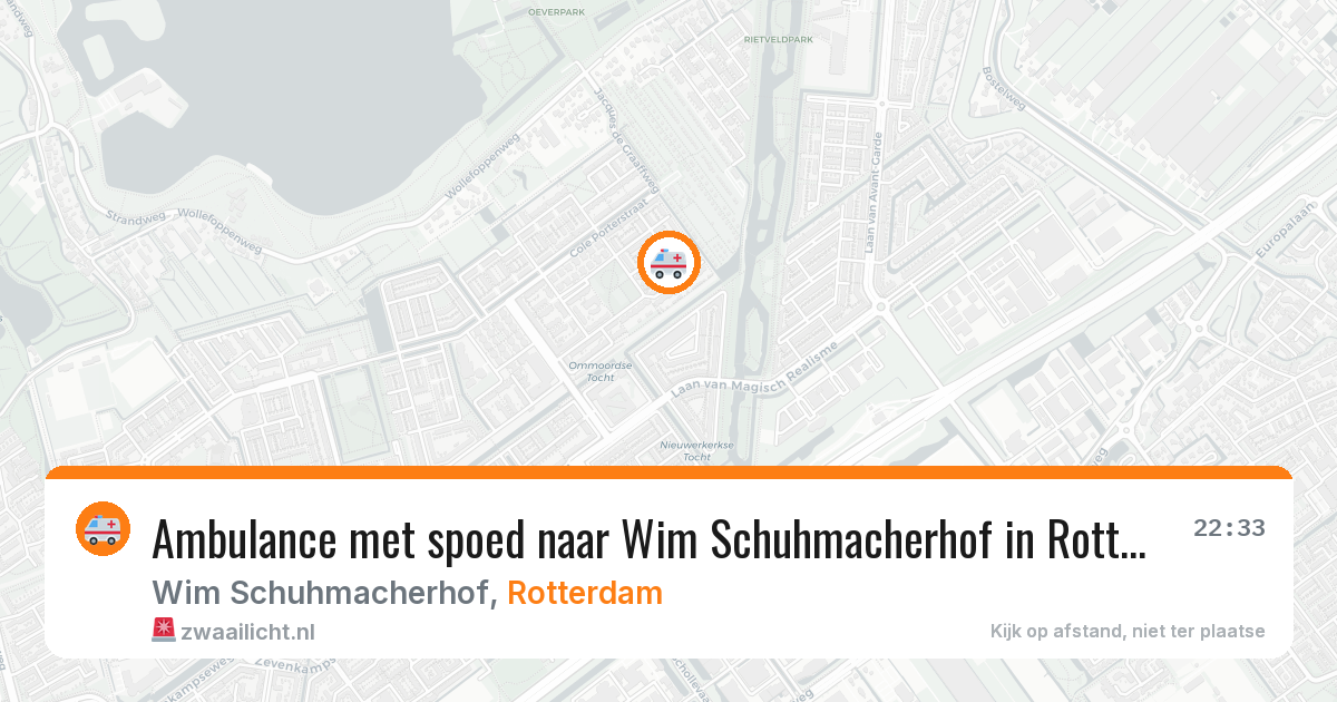 Ambulance met spoed naar Wim Schuhmacherhof in Rotterdam — 1 apr 2026