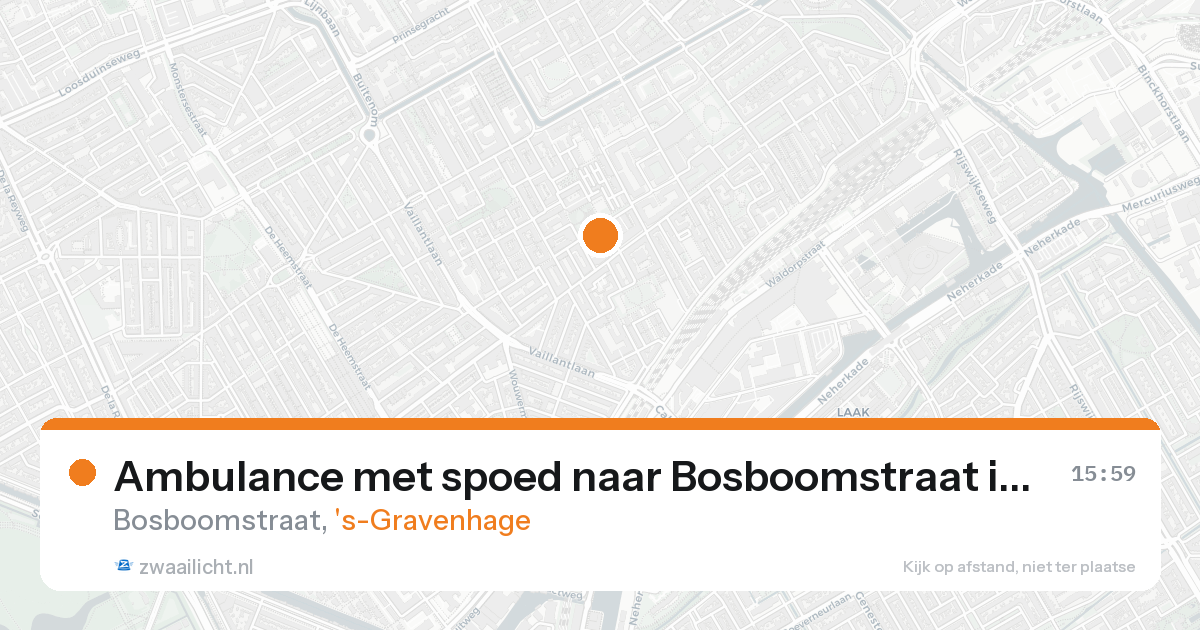 Ambulance met spoed naar Bosboomstraat in 's-Gravenhage — 17 mei 2026