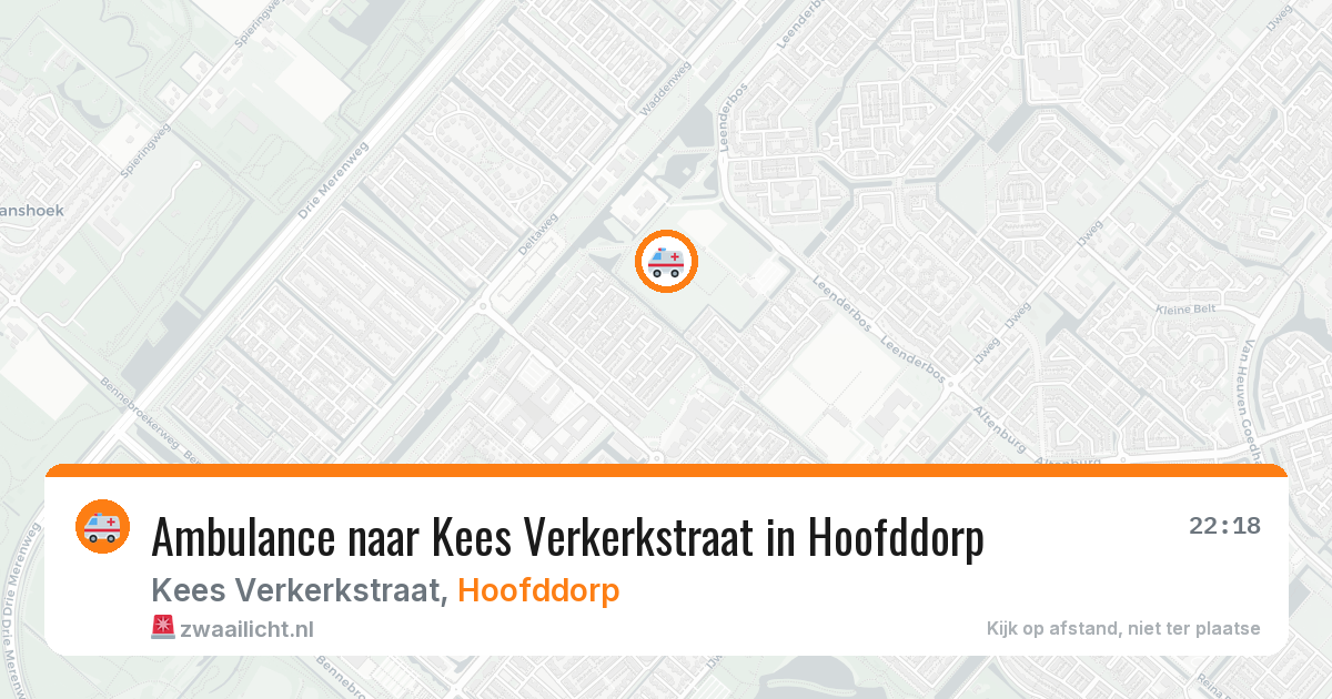 Ambulance naar Kees Verkerkstraat in Hoofddorp — 6 apr 2026