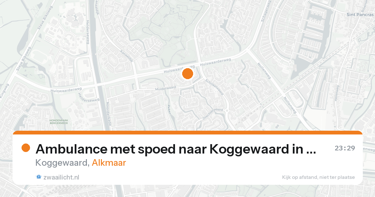 Ambulance met spoed naar Koggewaard in Alkmaar — 24 aug 2026