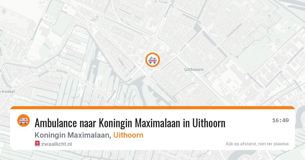 Ambulance naar Koningin Maximalaan in Uithoorn — 10 aug 2026