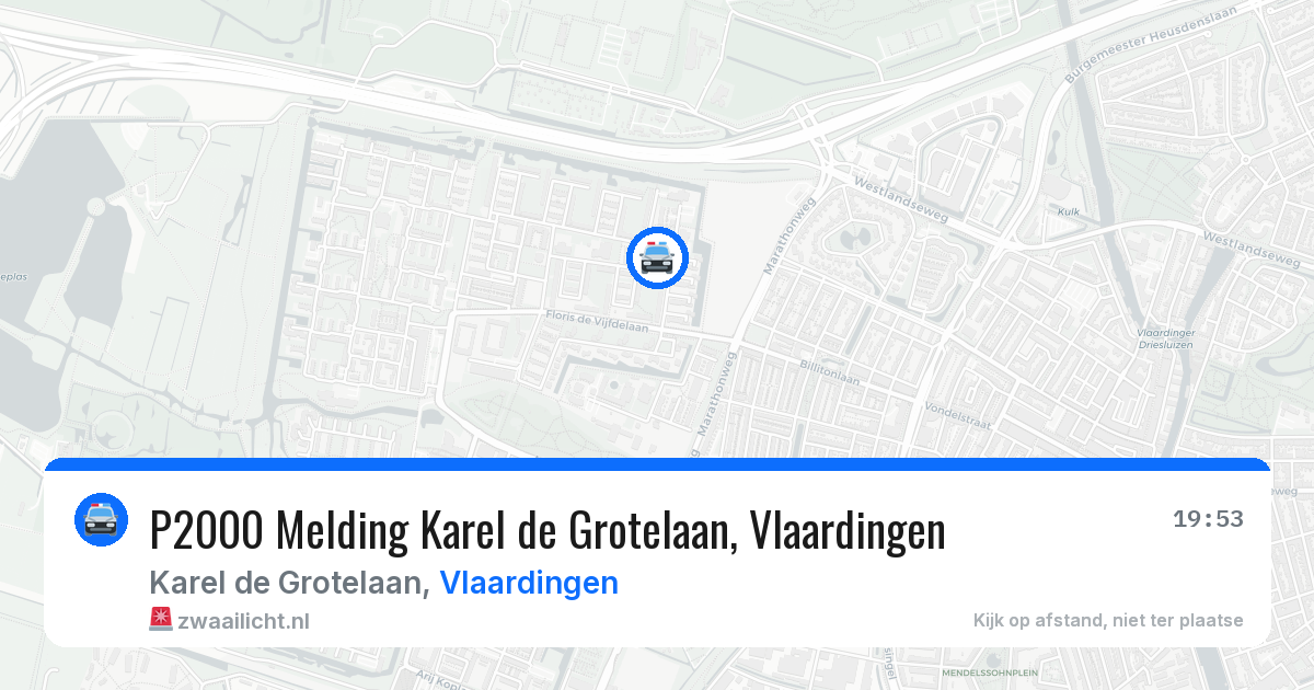 P2000 Melding Karel de Grotelaan, Vlaardingen — 23 jun 2026