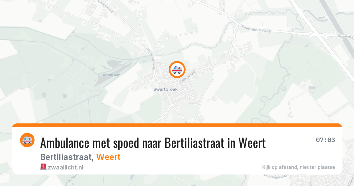 Ambulance met spoed naar Bertiliastraat in Weert — 31 jul 2026