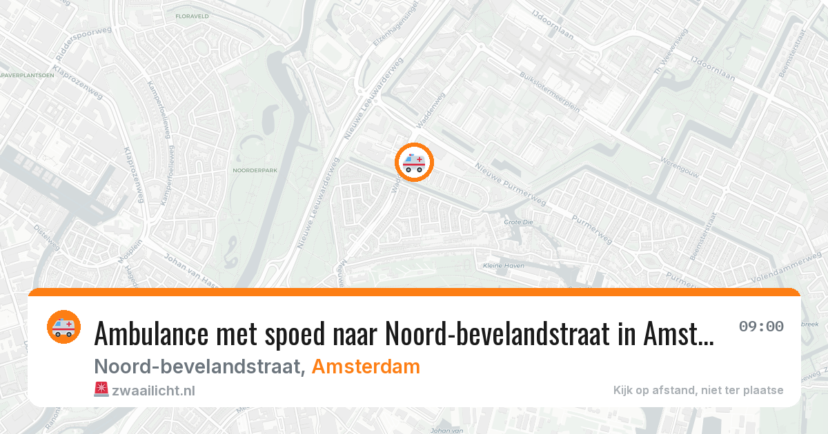 Ambulance met spoed naar Noord-bevelandstraat in Amsterdam — 3 aug 2026