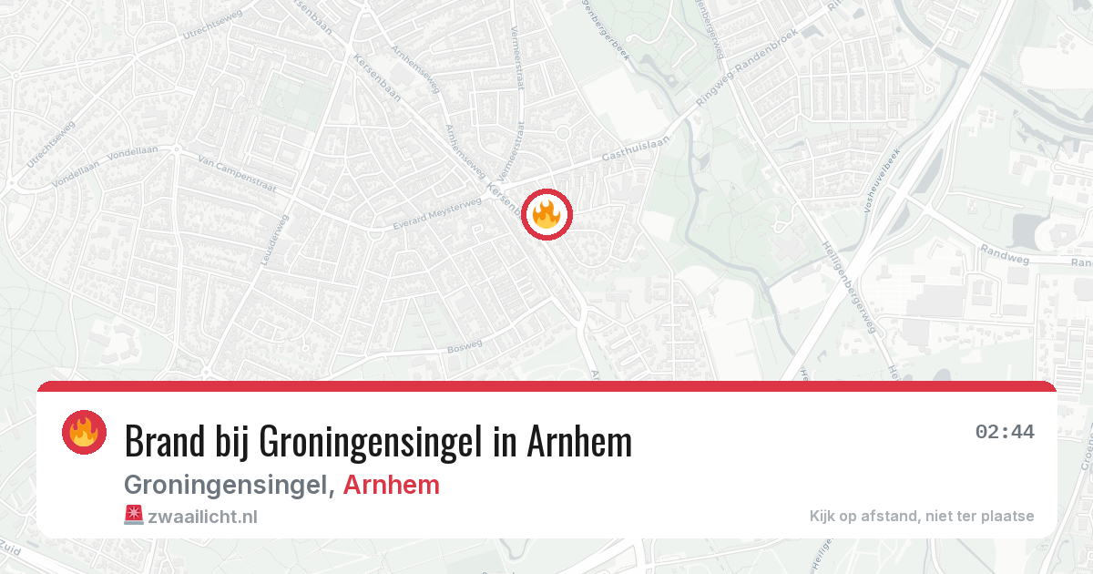 Brand bij Groningensingel in Arnhem — 29 jan 2026